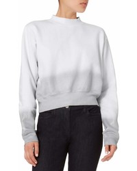 Cotton Citizen Milan White Metallic Crop Sweatshirt