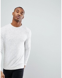 ASOS DESIGN Muscle Sweatshirt In White Marl Marl