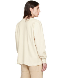 Les Tien Off White Crewneck Sweatshirt