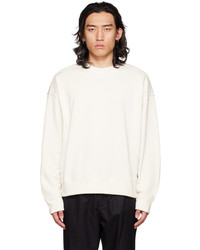 Jil Sander Off White Embroidered Sweatshirt