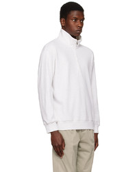 Brunello Cucinelli Off White Half Zip Sweatshirt