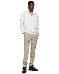 Brunello Cucinelli Off White Half Zip Sweatshirt