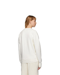 MAISON KITSUNE Off White Hologram Logo Sweatshirt