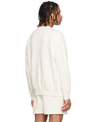 Casablanca Off White Organic Cotton Sweatshirt