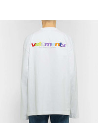 Vetements Oversized Printed Cotton Jersey Sweatshirt