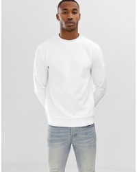 ASOS DESIGN Ribbed Sweatshirt In White