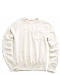 Todd Snyder Champion Classic Gart Dyed Pocket Sweatshirt In Vintage White