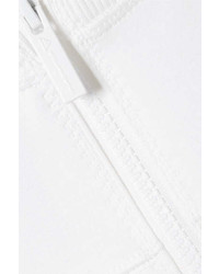 adidas by Stella McCartney Train Cropped Striped Cotton Sweatshirt White