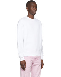 AMI Alexandre Mattiussi White Cotton Sweatshirt
