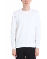Attachment White Cotton Sweatshirt
