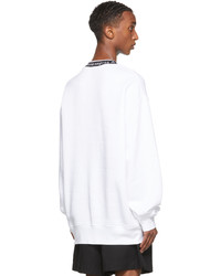 Acne Studios White Jacquard Logo Sweatshirt