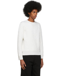 Salvatore Ferragamo White Knit Sweatshirt