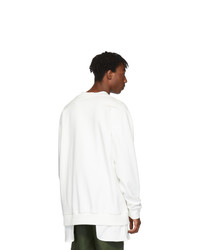 D.gnak By Kang.d White Layered Sweatshirt