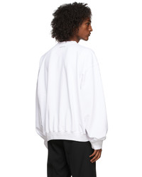 We11done White Metal Logo Sweatshirt