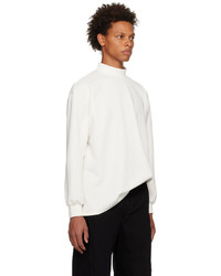 Sophnet. White Mock Neck Sweatshirt