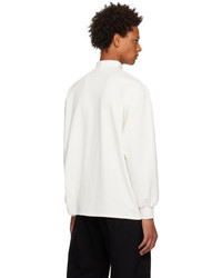 Sophnet. White Mock Neck Sweatshirt