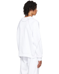 Saul Nash White Overlock Stitch Sweatshirt