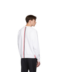 Thom Browne White Rwb Stripe Sweatshirt