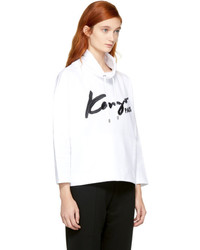 Kenzo White Signature Logo Sweatshirt