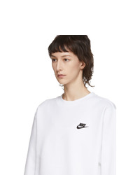 Nike White Sportswear Club Sweatshirt