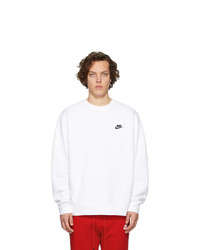 Nike White Sportswear Club Sweatshirt