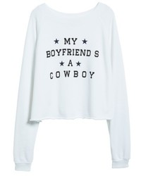 Wildfox Couture Wildfox My Boyfriends A Cowboy Crop Sweatshirt