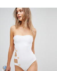 PrettyLittleThing Bandage Button Side Swimsuit