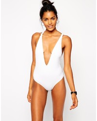 Asos Collection Braid Back Plunge Swimsuit