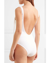 Karla Colletto Entwined Lace Up Swimsuit White