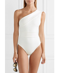White Maria banded-waist crepe swimsuit, Haight