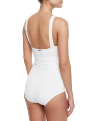 Michael Kors Michl Kors Twisted High Neck One Piece Swimsuit