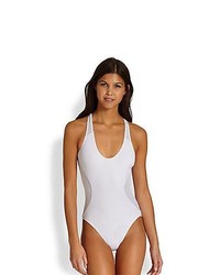 Milly One Piece Martinique Mesh Swimsuit White