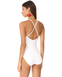 Kate Spade New York Scalloped High Neck One Piece