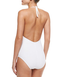 Karla Colletto Twist Front One Piece Swimsuit
