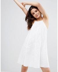 Asos Broderie Sundress With Strappy Back