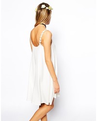 Asos Collection Swing Dress With Daisy Chain Straps
