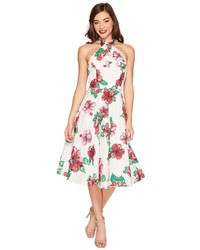Unique Vintage Halter Flora Swing Dress Dress