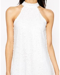 Club L High Neck Swing Dress In Sequins