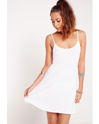 Missguided Strappy Swing Dress White