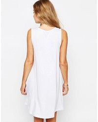 Asos Sleeveless Swing Dress With Button Front