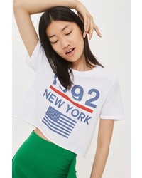 Topshop 1992 New York Cropped T Shirt