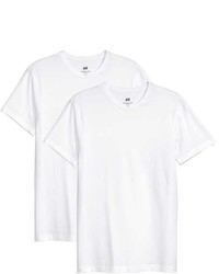 H&M 2 Pack T Shirts Slim Fit
