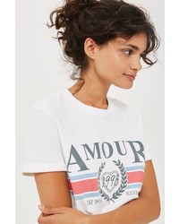Topshop Amour Slogan T Shirt