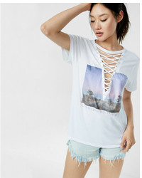 Express Anywhere With You Lace Up Tee