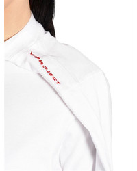 Y/Project Asymmetrical Logo Cotton Jersey T Shirt