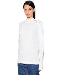 Y/Project Asymmetrical Logo Cotton Jersey T Shirt