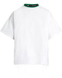 Longjourney Baggy Raw Edged Cotton T Shirt