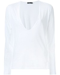 Bassike Plunging Scoop Neck T Shirt