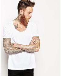 Asos Brand T Shirt With Bound Scoop Neck