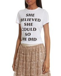 Alice + Olivia Cicely She Believed Communi T Tee